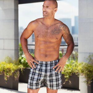 POLO RALPH LAUREN Mens Boxer Shorts L XL Boxers Underwear Black White Plaid